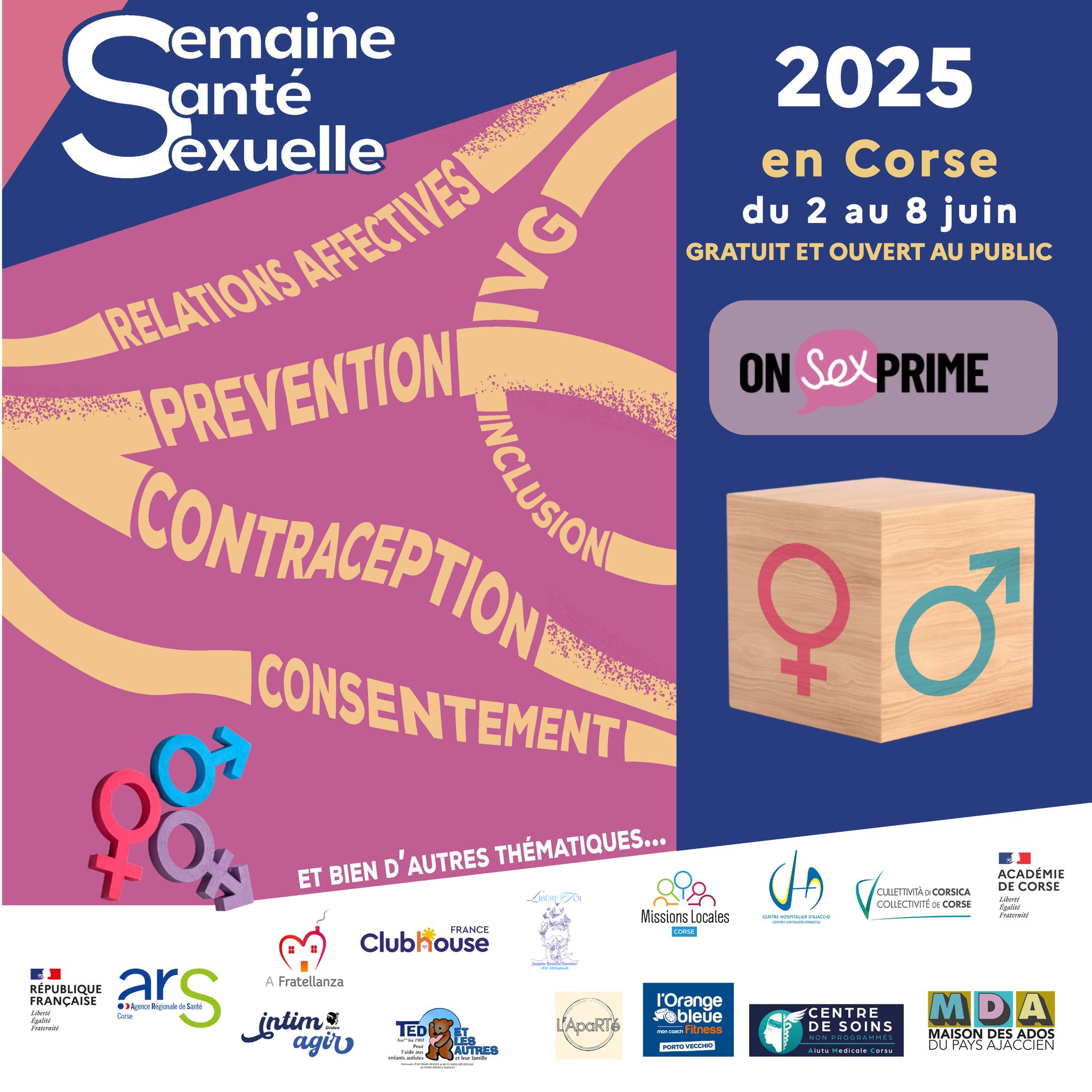 Affiche semaine santé sexuelle corse 2025
